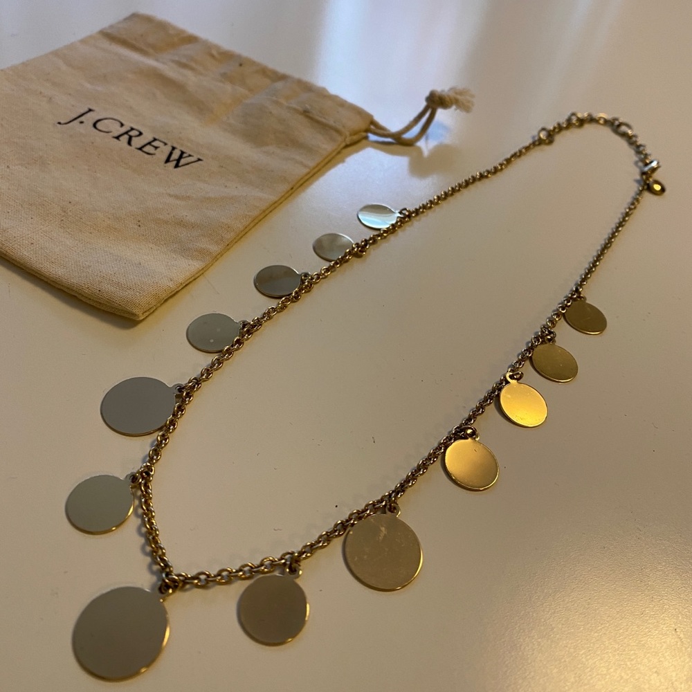 JCrew Metallic Gold Necklace